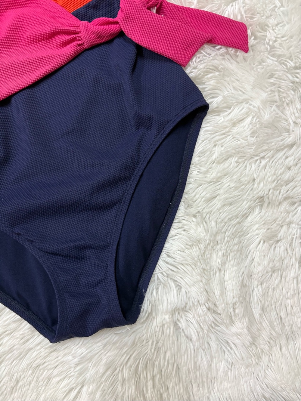 Tommy Bahama Pink, Navy & White Colorblock One-Piece - Picture 6 of 10